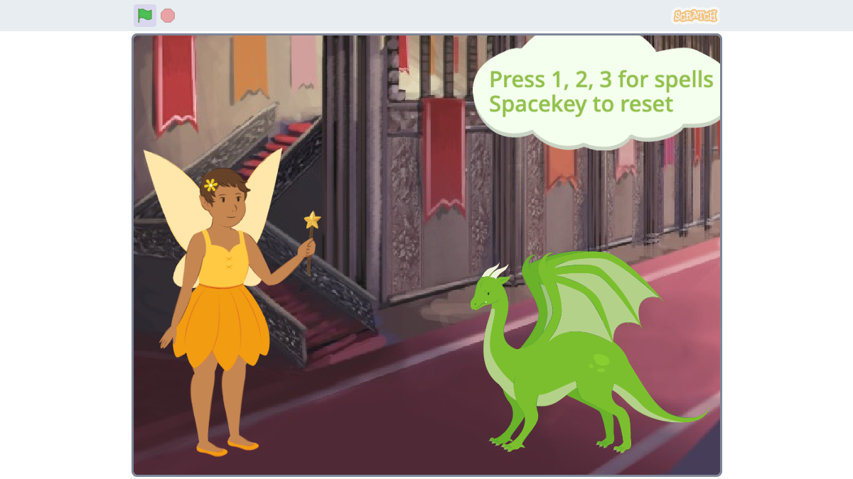 Màn chơi Wizard Spells trong Scratch